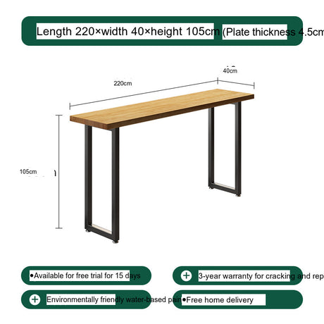 WEIMEI Santiago Rustic Industrial Iron Art Solid Wood Bar Table from WEIMEI