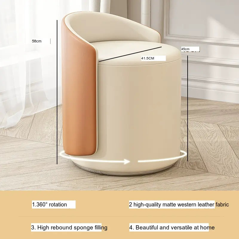 XIMIKA Calliope Elegant Adjustable Makeup Chair from XIMIKA