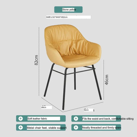 ABOUT WHITE Alaric Sleek Modern Leather Dining Chair from ABOUT WHITE