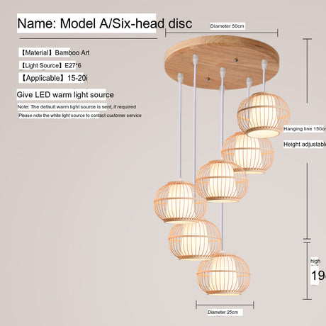 BOJI Haruki Elegant Natural Wood Stairlight Pendant Lamp from BOJI