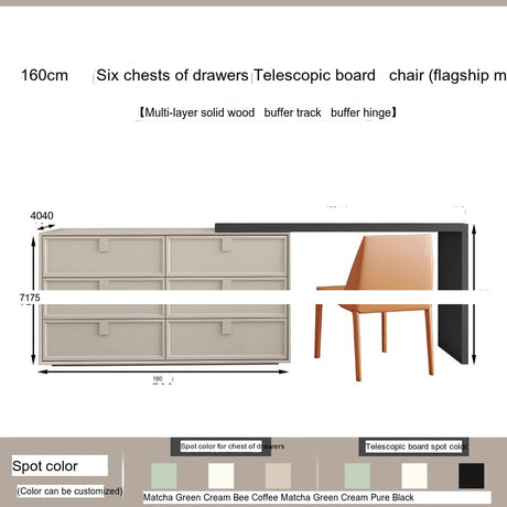 KOCU HOME Alaric Elegant Retractable Study Desk from KOCU HOME