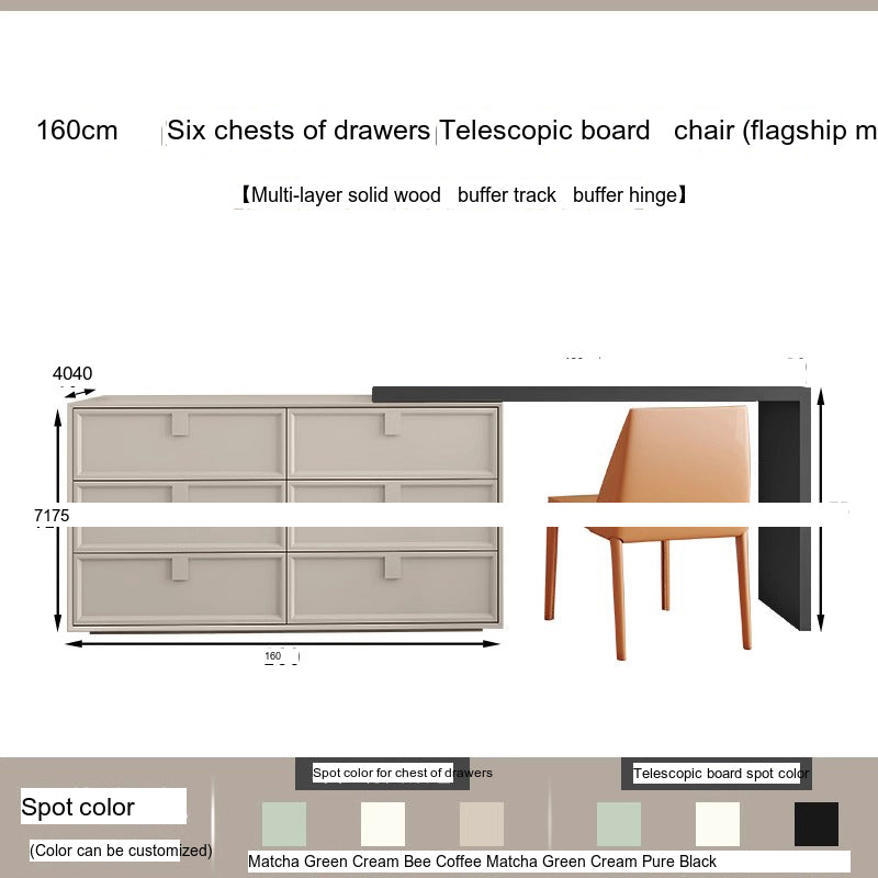KOCU HOME Alaric Elegant Retractable Study Desk from KOCU HOME