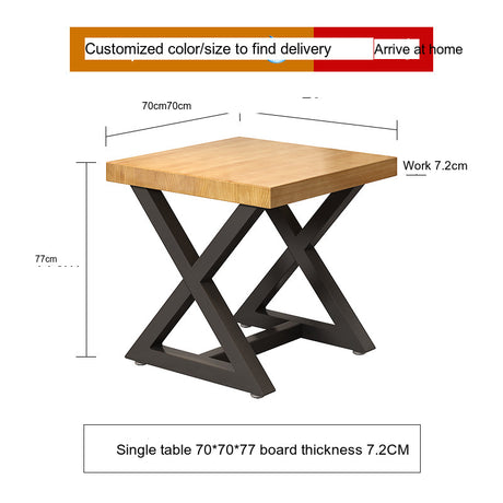 WEIMEI Takasaki Elegant Iron-Wood Dining Table Set from WEIMEI