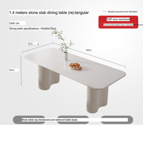 QUANMU Arlesia Elegant Light Luxury Semi-Circular Dining Table Set from QUANMU