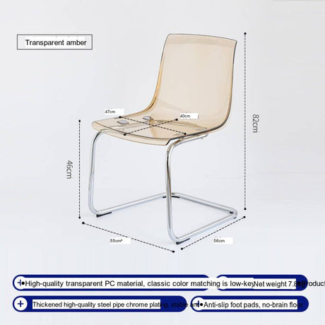 NIYE Isolde Sleek Transparent Dining Chair from NIYE