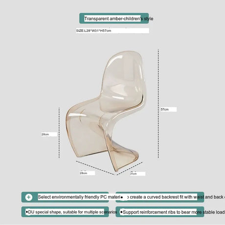 ABOUT WHITE Jintae Minimalist Transparent Dining Chair from ABOUT WHITE