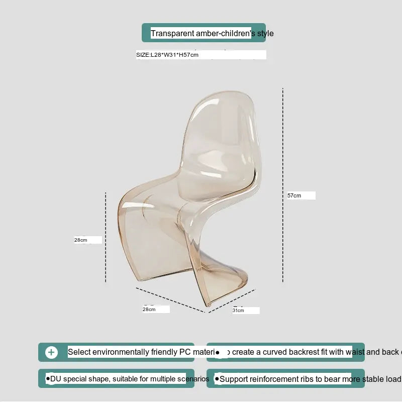 ABOUT WHITE Jintae Minimalist Transparent Dining Chair from ABOUT WHITE