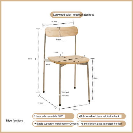 NIYE Santiago Minimalist Backrest Dining Chair from NIYE