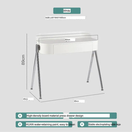 ABOUT WHITE Selene Chic Minimalist Dressing Table from ABOUT WHITE