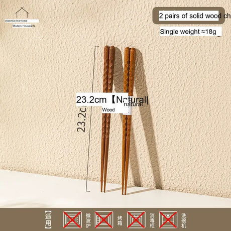 MH Aiko Elegant Natural Wood Chopsticks Set from MH