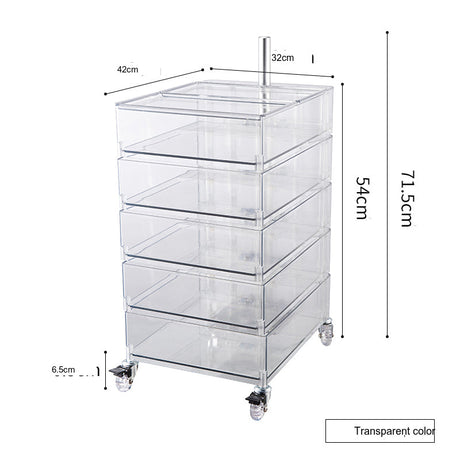 NIYE Tamsin Modern Acrylic Universal Coffee Table Cart from NIYE