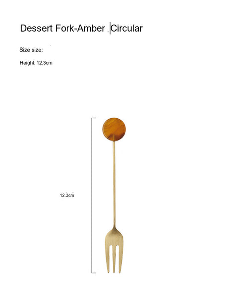 LIVETAI Sapphira Elegant Stainless Steel Cake Forks from LIVETAI