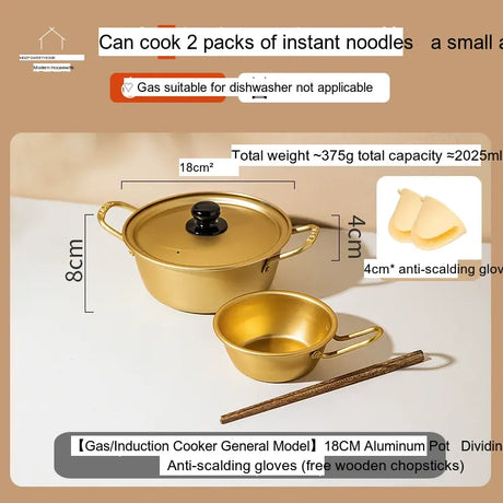 MH Daewon Sleek Korean Yellow Instant Noodle Pot from MH