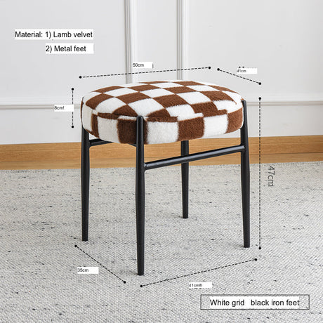 NIYE Zermatt Chic Elegant Fabric Makeup Stool from NIYE