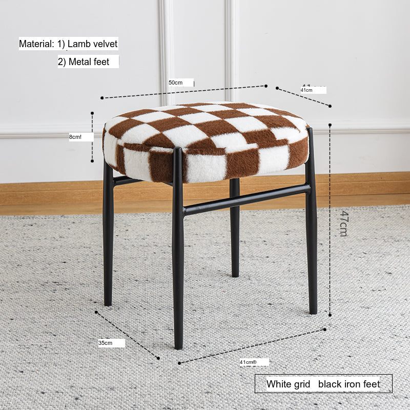 NIYE Zermatt Chic Elegant Fabric Makeup Stool from NIYE
