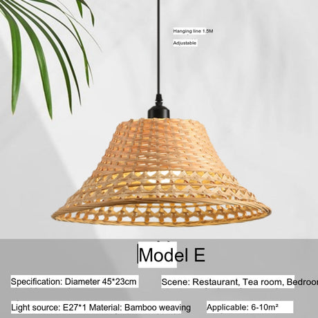 BOJI Harukaze Elegant Bamboo Pendant Light for Living Room from BOJI