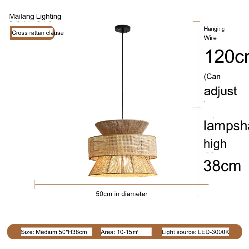 MAILANG Kenji Elegant Hemp Rope Chandelier from MAILANG