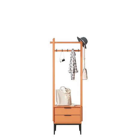LINYUE Leo Italian Solid Wood Hat Rack & Shoe Stool Combo from LINYUE
