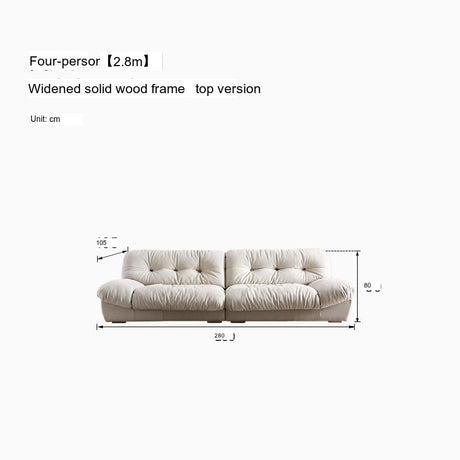 QUANMU Leandro Luxurious Cream Fabric Anti-Scratch Sofa from QUANMU
