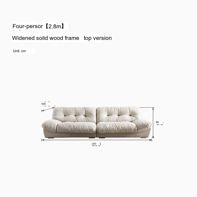 QUANMU Leandro Luxurious Cream Fabric Anti-Scratch Sofa from QUANMU