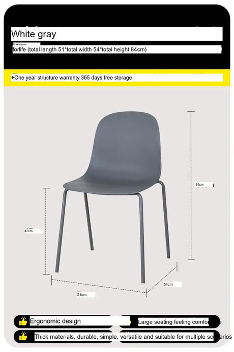 ABOUT WHITE Isolde Minimalist Stackable Dining Chair from ABOUT WHITE