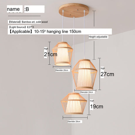 BOJI Haruki Elegant Natural Wood Stairlight Pendant Lamp from BOJI