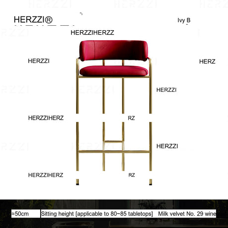 HERZZI Santiago Opulent Gold Luxury Bar Chair from HERZZI