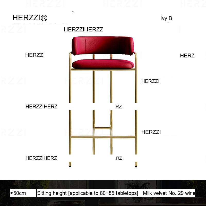 HERZZI Santiago Opulent Gold Luxury Bar Chair from HERZZI