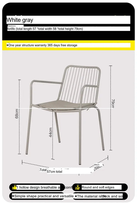 ABOUT WHITE Marisol Stylish Minimalist Stackable Dining Chairs from ABOUT WHITE