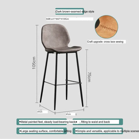 ABOUT WHITE Santiago Elegant High-Foot Luxury Bar Chair from ABOUT WHITE
