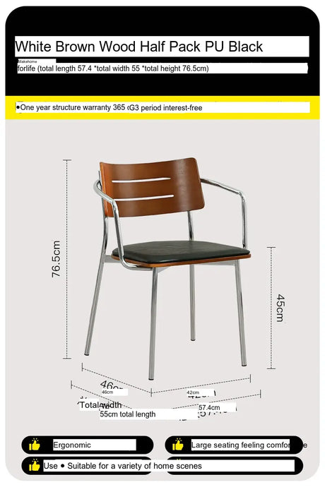ABOUT WHITE Iskandar Elegant Light Luxury Dining Chair from ABOUT WHITE