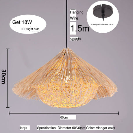 BOJI Azura Elegant Woven Coffee Ceiling Lamp from BOJI