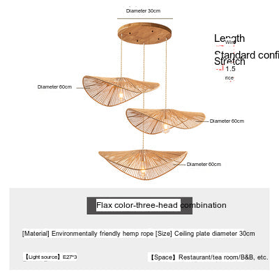 ZHONGSHAN Japanese Woven Rope Chandelier from HOBBYTREE