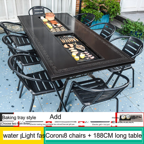 MOJIA Vesper Family-Size Electric BBQ & Hot Pot Table for Shared Dining from MOJIA
