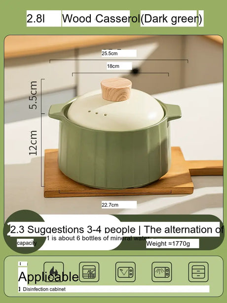MH Sanzhi High-Temperature Ceramic Casserole Pot from MH