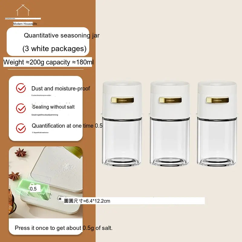 MH Araceli Modern Kitchen Salt Container with Control Mechanism from MH
