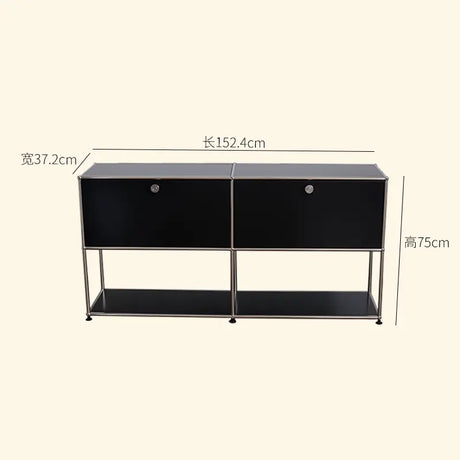 LAIMO Beatrice Retro Modular Stainless Steel Living Room Cabinet from LAIMO