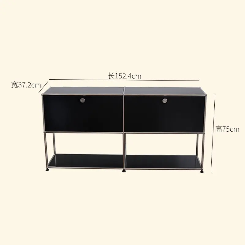 LAIMO Beatrice Retro Modular Stainless Steel Living Room Cabinet from LAIMO
