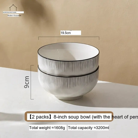 MH Yamaguchi Elegant Ceramic Soup Bowl - High-End Home Use from MH