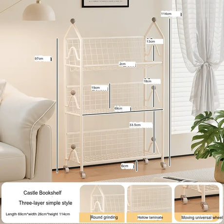 XIMIKA Hiroko Versatile Iron Children's Bookshelf Rack from XIMIKA