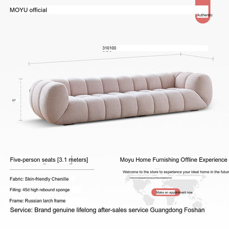 MOYU Elowen Creamy Style Marshmallow Small Apartment Sofa from MOYU