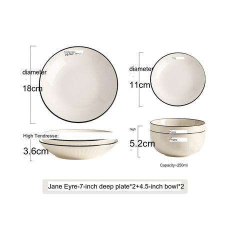 MOSE White Circle Dinner Plate Set from MOSE