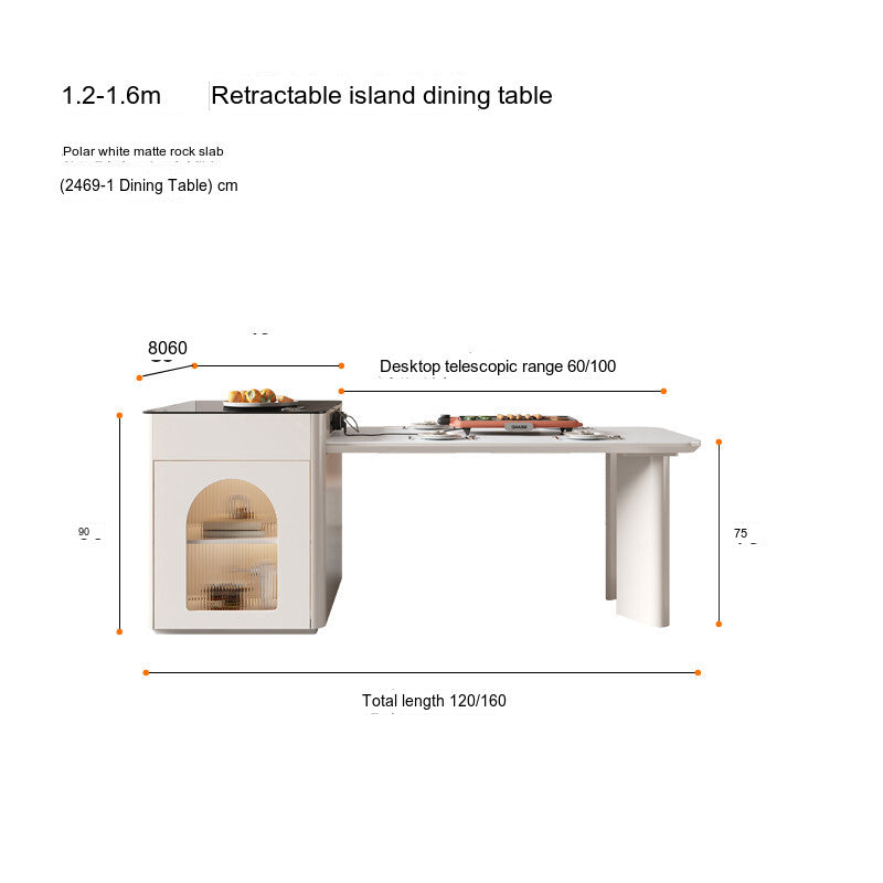 QUANMU Santiago Expandable Luxe Dining Table Set from QUANMU