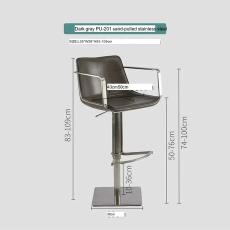 ABOUT WHITE Isadora Nordic Light Luxury High Stool from ABOUT WHITE