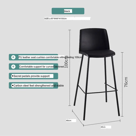 ABOUT WHITE Zhenhua Minimalist Modern Bar Stool from ABOUT WHITE
