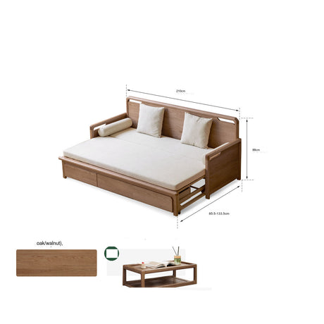 GENJI Akiko Versatile Natural Wood Foldable Sofa from GENJI