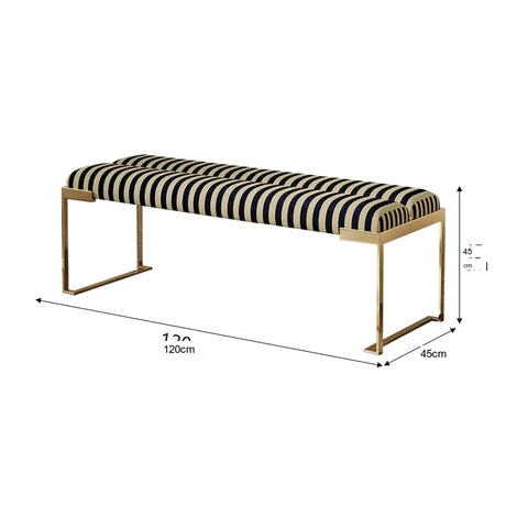 GANGETIC AGE Isolde Elegant Contemporary Steel Bedroom Bench from GANGETIC AGE