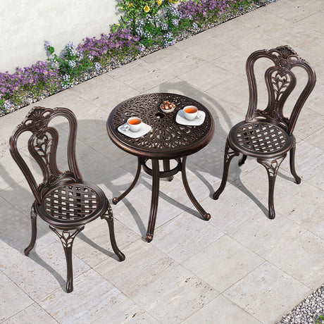 ZIYE Fujiko Elegant Wrought Iron 3-Piece Coffee Table Set from ZIYE