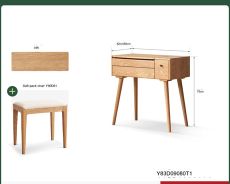GENJI Callidora Elegant Minimalist Flip Dressing Table from GENJI