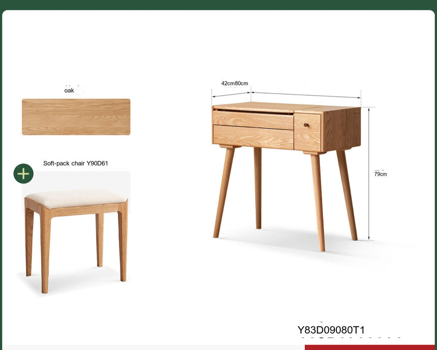 GENJI Callidora Elegant Minimalist Flip Dressing Table from GENJI